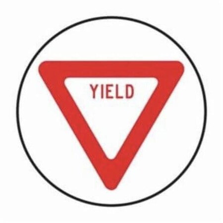 Accuform Floor Sign, Series SlipGard, Legend YIELD, NonSlip Adhesive Vinyl, 17 in Height MFS928